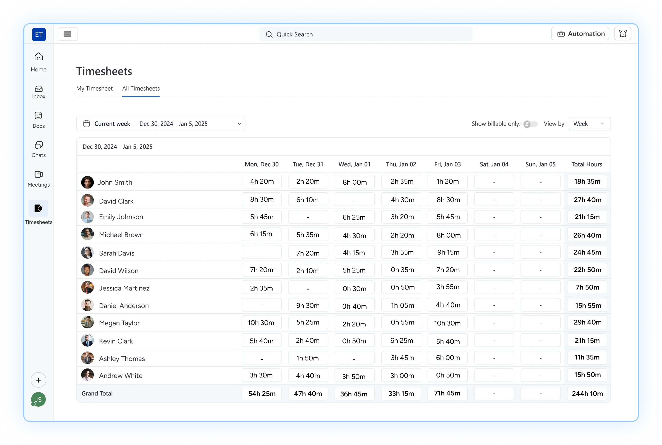 timsheet banner